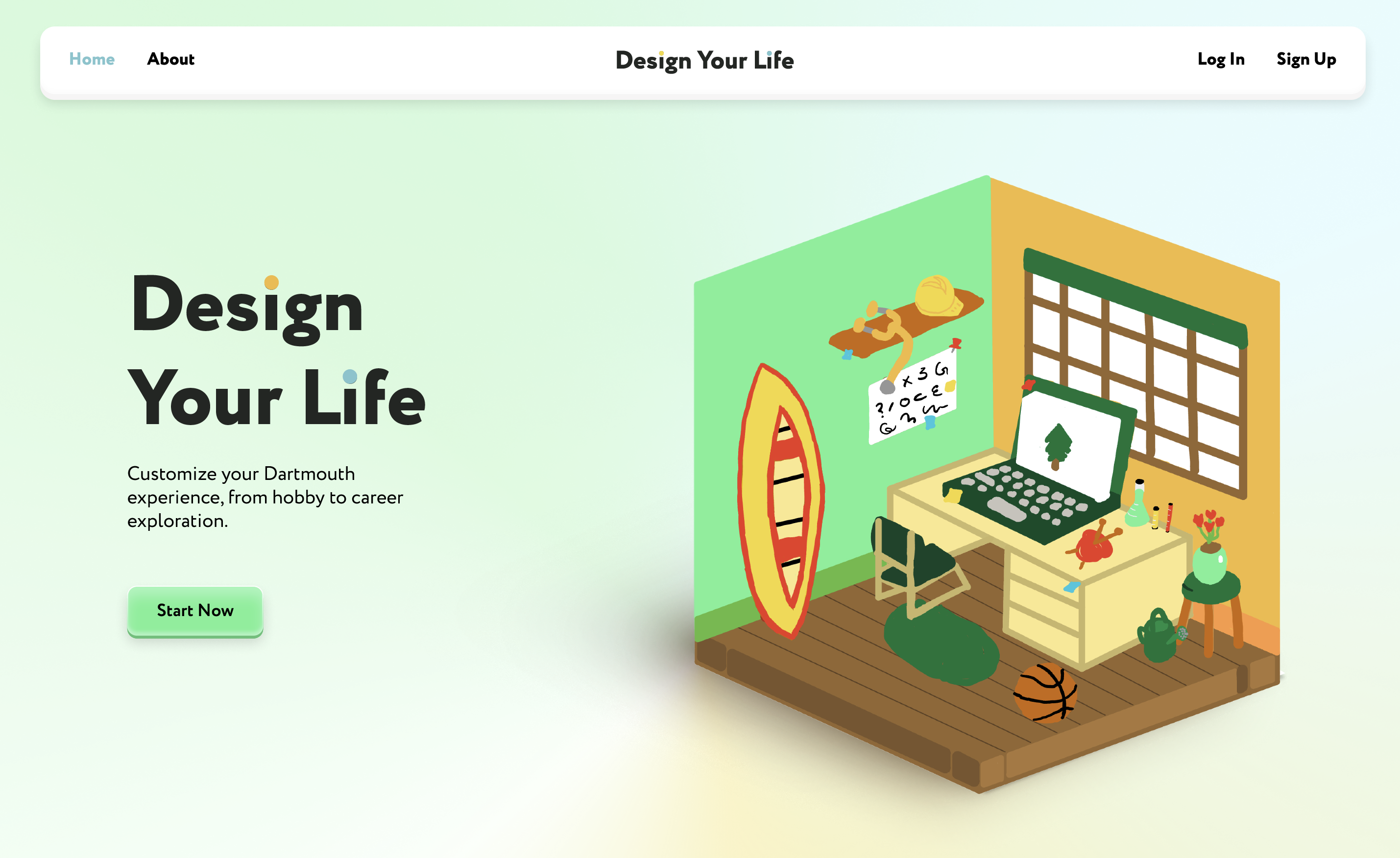 DartWorld — Design Your Life landing page