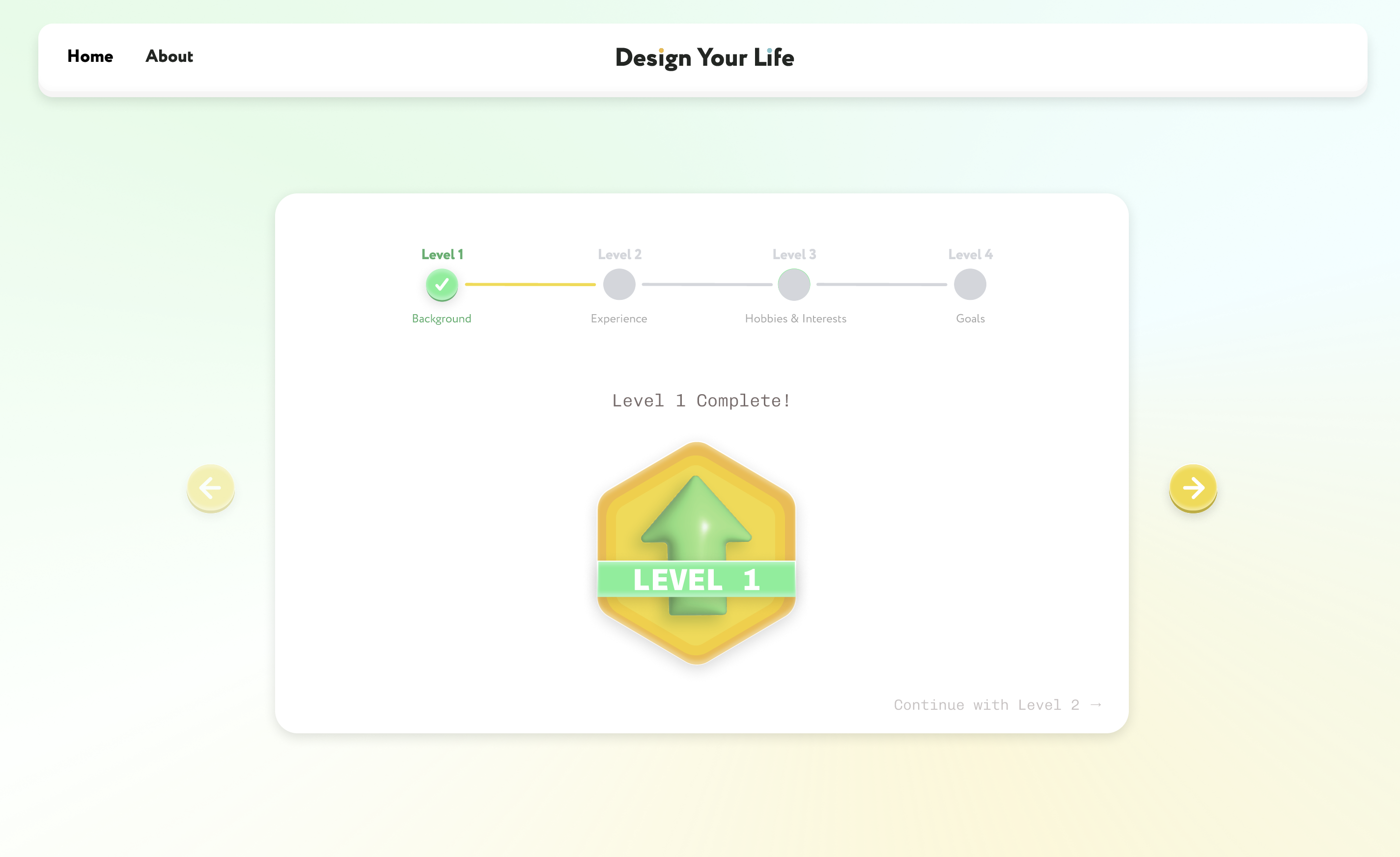 Level 1 complete badge
