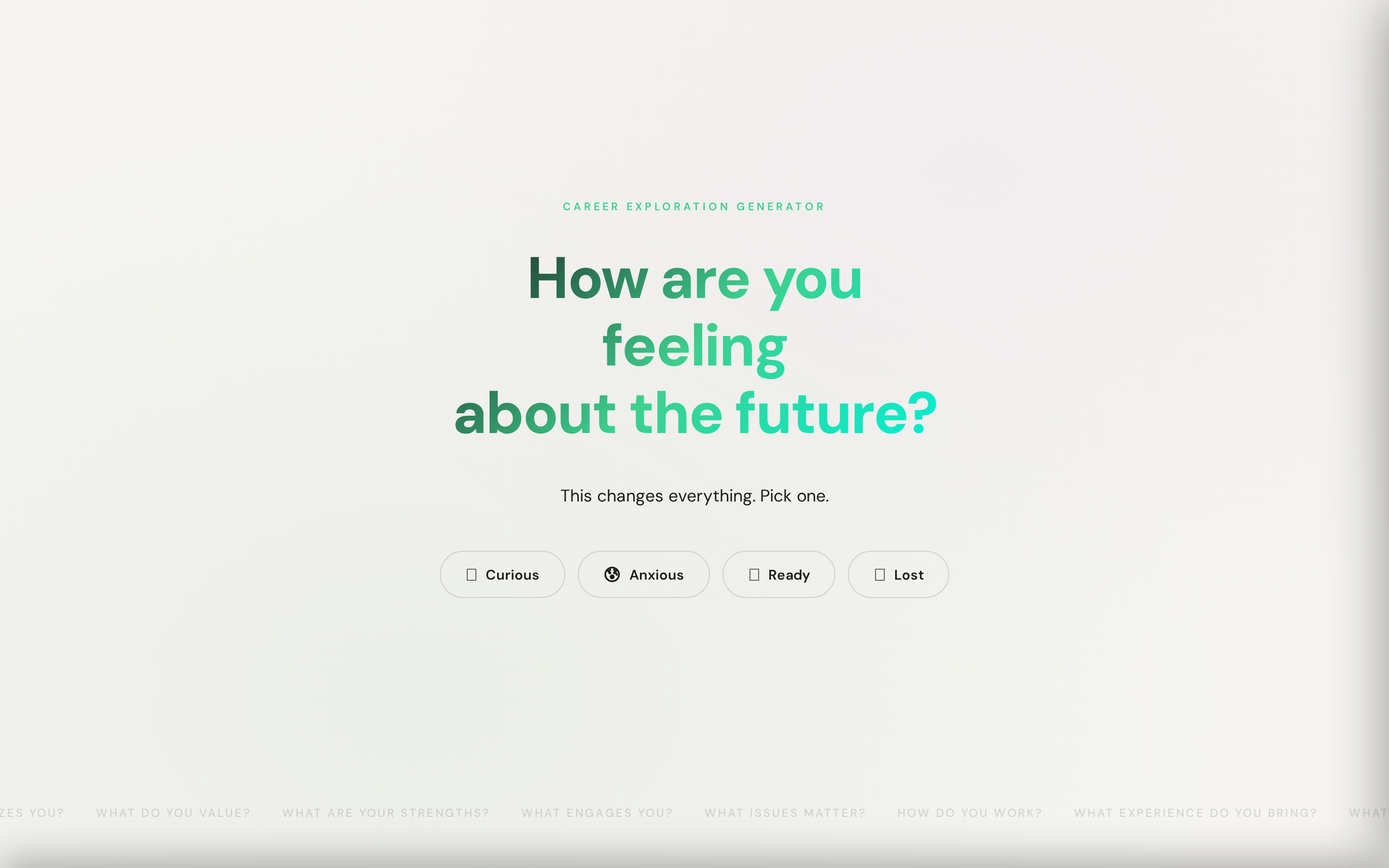 Synapse — Career Exploration Generator landing page